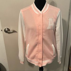 Joe Boxer Letter “A” Varsity Pink & White Jacket